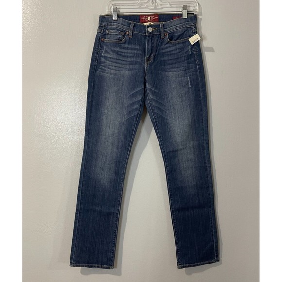 LUCKY BRAND Jeans Women's 6/28 Medium Wash NWT Sofia Straight Leg 32" Inseam - Picture 2 of 11
